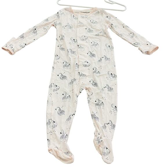 Magnetic Me Girls 3-6 Month Bamboo Sleeper One Piece Pink Zebras New - Picture 1 of 5